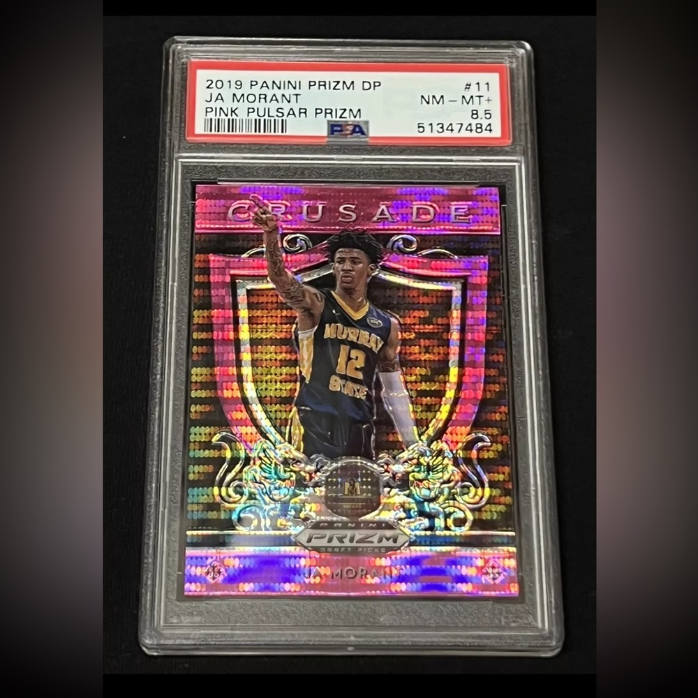Ja Morant crusade pink laser rookie PSA 8.5
